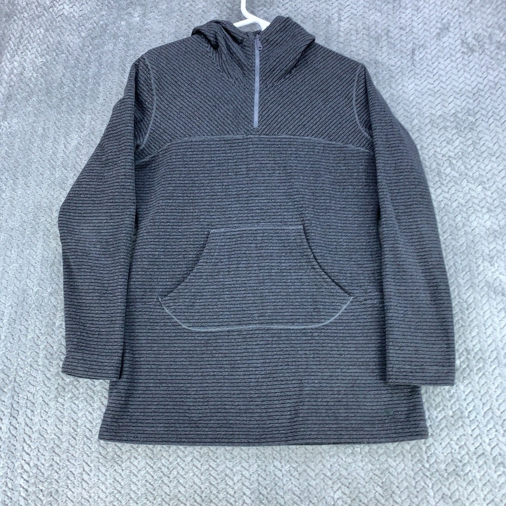 Mountain Hardwear‎ Hoodie Womens Medium Black Grid Fleece Half Zip Climber